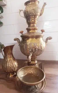 سماور۳لیتری زغالی کارشده  در حدنو