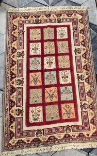 قالیچه کرمان دست بافت طرح افشاری