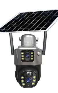 دوربین خورشیدی سیمکارتی V380  ( دولنز سه تصویر )