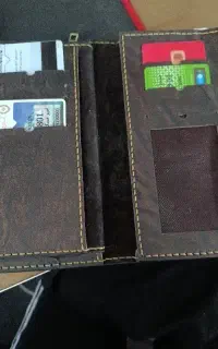 کیف پول چرم طبیعی دست دوز سفارشی