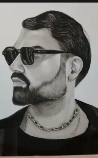 طراحی چهره با تکنیک سیاه قلم