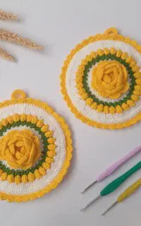 دستگیره گل برجسته
