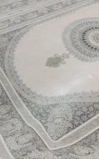 یک جفت فرش 1200شانه گل برجسته 9متری با رو فرشی ترک