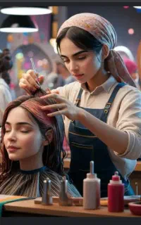 مدل برای خدمات آرایشگاه زنانه