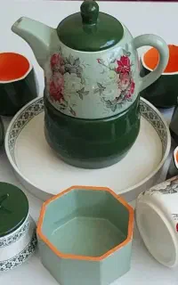 ست چایخوری و  سرامیکی ۱۰ تکه