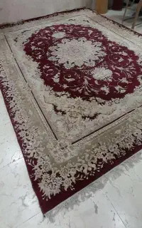 4 عدد فرش زرشکی قیصر مشهد معاوضه با طلا