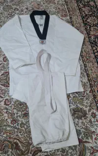 لباس تکواندو شماره 3 جنس از تترون،بالاتر