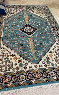قالی دوتا ۶متری ست رنگ آبی
