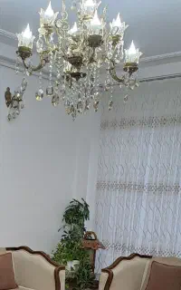 لوستر برنز 4شاخه دو تایی و روکوب برنز