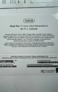 آیپد پرو 3rd cellular آکبند