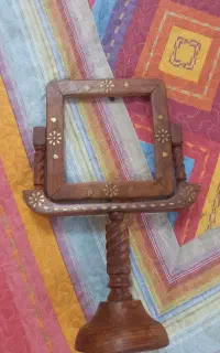 آینه دستی چوب راش کار دست