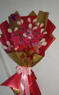 دسته گل عروسکی