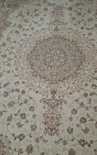 فرش ۱۲متری کرم رنگ کاشان