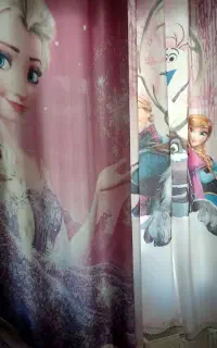 پرده اتاق کودک .دخترانه طرح السا وآنا