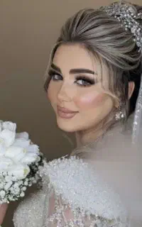 رنگ ومش ومیکاپ شنیون عروس
