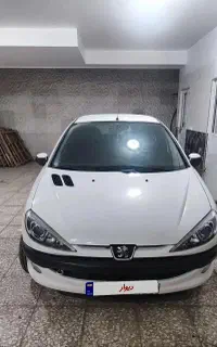 پژو ۲۰۶ تیپ ۲ مدل ۸۷ کم کار و خانگی بی رنگ