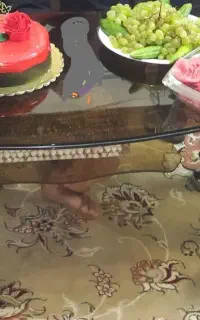 میز جلو مبلی شیشه ای به همراه سه تا عسلی