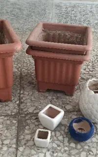 گلدان پلاستیکی و سرامیکی