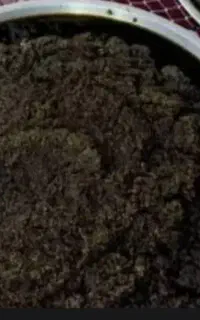سبزی قرمه سرخ شده . سبزی شمالی داخل شکم ماهی