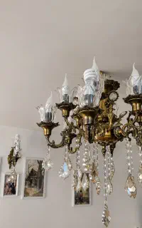 لوسترروشنایی با کیفیت برنز خفن 6 شاخه 12 شعله