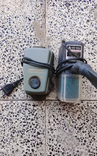 پمپ هوای اکواریوم دو خروجی و تصفیه اب اکواریوم