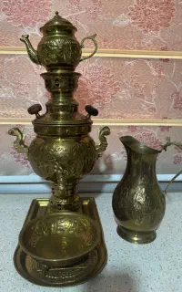 سماور ذغالی برنجی