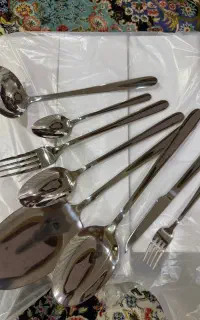 سرویش قاشق و چنگال غذا خوری و میوه خوری،