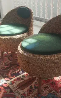 میز و صندلی حصیری ست ۴ نفره