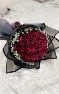 دست گل تک شاخه باکس(تحویل درب منزل)