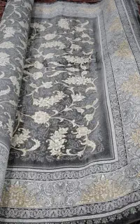 فرش 9متری طوسی طلاکوب 3عدد یک نقش اصل