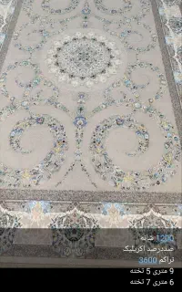 فرش 1200شانه تراکم 3600تمام اکرلیک وزن سنگین