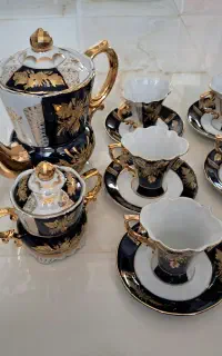 صبحانه خوری طلاکوب ۲۴عیار ژاپن کاملا نو
