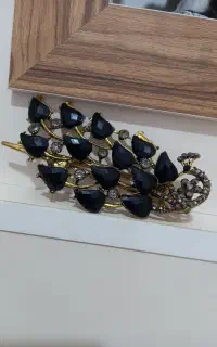 گیره مو طرح طاووس جنس برنز