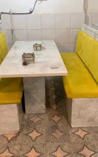 ۴ دست نیمکت و میز برای کافه با ام دی اف ضخیم محکم