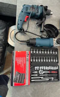 دریل سنگ فرز وجعبه بوکس ۴۶عددی