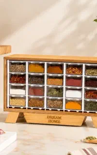 جا ادویه ۲۰ خانه با استند چوبی