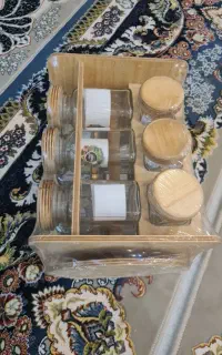 جا ادویه ۱۲ تایی.درب چوبی ومدل چرخشی