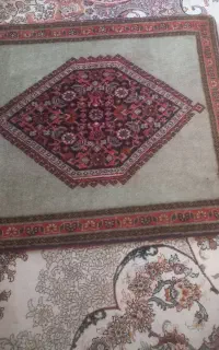 دوخته فرش دستباف پشتی قدیمی