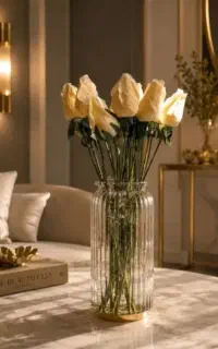 گل شاخه  غنچه رز  مصنوعی
