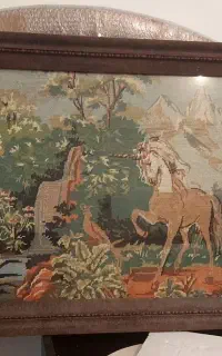 تابلو گوبلن طرح اسب و منظره