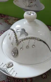 سرویس پاسماوری ۱۳ پارچه لوکس(طرح جواهر و نقره‌کوب)