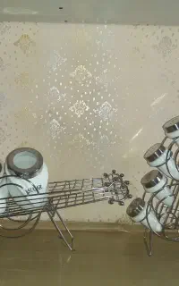 پا سماوری به همراه جا ادویه به همراه استند