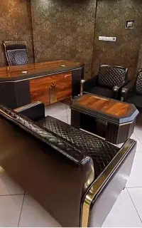 مبل چرمی اداری صندلی فورتی مدیریت میز اس
