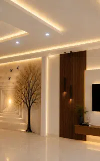 سقف کاذب کناف تایل پنل PVS کاغذدیواری پوستر 3بعدی