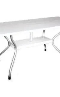 میز پلاستیکی پایه فلزی (۸ نفره )