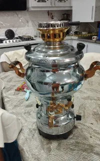 سماور گازی همراه با سینی