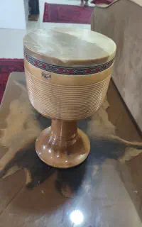 تنبک شیرانی آکبند (نو) دهانه ۲۵ ، کاور ابری برزنتی