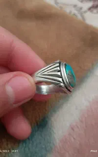 انگشتر نقره نگین فیروزه اصل
