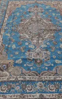 روفرشی ۱۲ متری ابریشم فیروزه ای