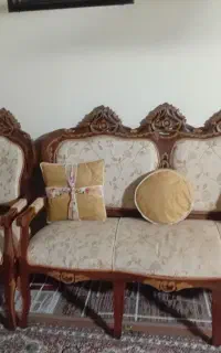 مبل سلطنتی چوبی بامیزعسلی